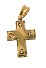 Whitegold cross with zircon